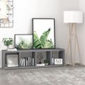 vidaXL Nástenná polica v tvare kocky, sivá 37x29,5x134,5 cm, MDF