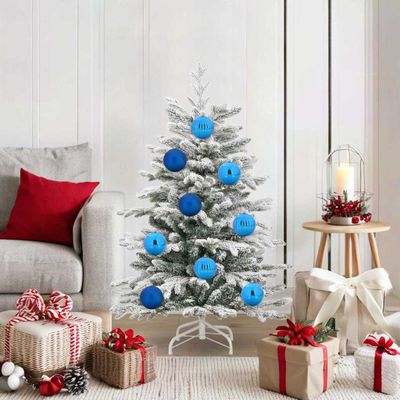 vidaXL Vianočná guľa set XL 15 pcs Modrá Plast
