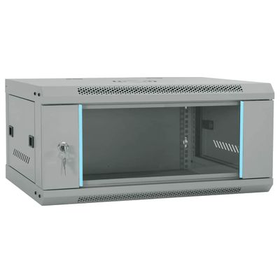 vidaXL Sieťový kabinet s úložiskom Sivá 60 x 45 x 28 cm Oceľ