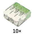 Páčková spojovacia svorka 3× 0,2–4 mm2, 10 ks