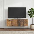 vidaXL Nástenná TV skrinka Nástenný Staré drevo 98 x 31 x 30 cm