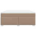vidaXL Boxspring posteľ s matracom kapučínová 180x200 cm umelá koža