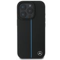 Puzdro Mercedes pre iPhone 16 Pro Max 6,9" MEHMP16X23RURBK Hardcase MB Blue Line Leather MagSafe čierne