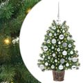 vidaXL Umelý vianočný stromček s 150 LED-i Zelená 75 cm PE a PVC