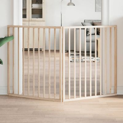 vidaXL Skladacia brána pre psa, 2 panely, 160 cm, topoľové drevo