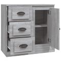vidaXL Komoda sivá sonoma 70x35,5x67,5 cm spracované drevo