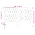 vidaXL Čelo postele s LED zelené 200x7x118/128 cm látka