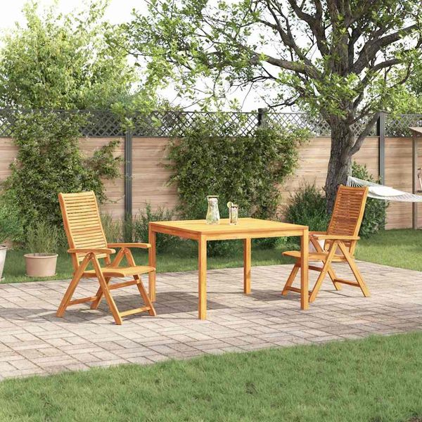 vidaXL Záhradný jedálenský set 3 pcs Hnedá Pevné akáciové drevo