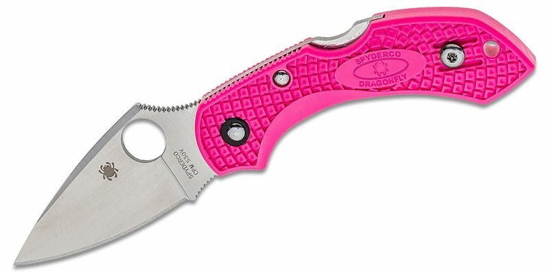 Spyderco C28FPPNS30V2 Dragonfly 2 Pink vreckový nôž 5,8 cm, Satin, ružová, FRN