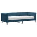 vidaXL Denná posteľ s matracom modrá 80x200 cm zamat