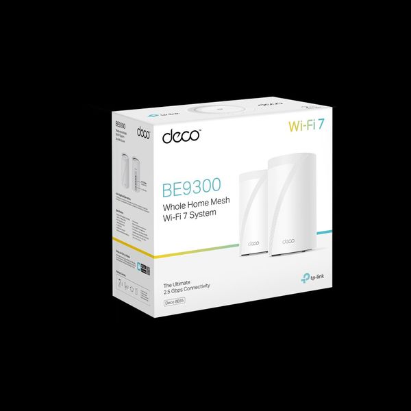 WiFi router TP-Link Deco BE65(3-pack) BE9300, WiFi 7, 4x 2.5GLAN, USB, 2,4/5/6GHz
