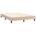 vidaXL Boxspring posteľ matrac a LED kapučínová 140x200 cm umelá koža