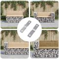 vidaXL Úderová doska 2 ks Strieborná 50 x 10 x 1,2 mm Železo