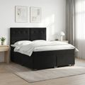 vidaXL Posteľ boxspring s matracom Čierna 140 x 190 cm Zamat