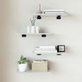 vidaXL Prídavné police 4ks, lesklé biele 40x20x1,5cm, kompozitné drevo