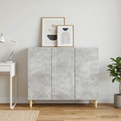 vidaXL Servírovacia skriňa Betónovo sivá 89 x 34,5 x 80 cm