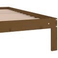 vidaXL Posteľný rám, medový, drevený masív 90x190 cm, jednolôžko