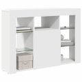 vidaXL Rohový LED TV kabinet 100x40x68cm Biela Kompozitné drevo