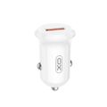 XO car charger CC68 18W QC 1x USB white