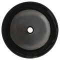 vidaXL Umývadlo keramické okrúhle čierne 41,5x13,5 cm