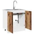 vidaXL Skrinka pod drez “Lyon”, staré drevo 80x46x81,5 cm