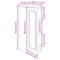 vidaXL Servírovacia skriňa Dymový dub 33 x 34,5 x 87 cm
