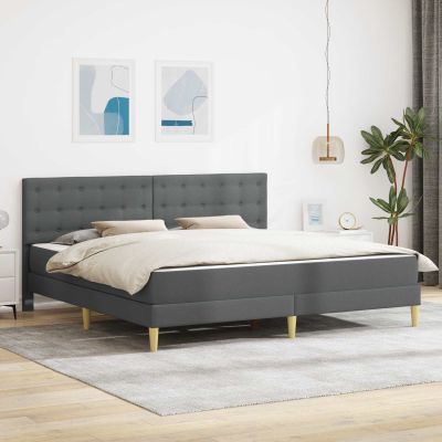 vidaXL Rám postele s matracom Tmavo šedá 180 x 200 cm látka
