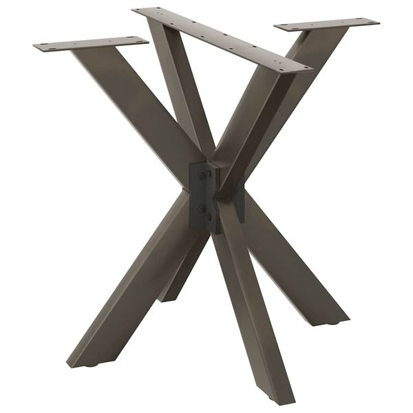 vidaXL Noha jedálenského stola v tvare pavúka, čierna 85x85x(72-73) cm, oceľ