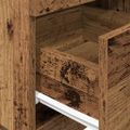 vidaXL Nočné skrinky 2 ks s 2 zásuvkami staré drevo 36x36x68 cm