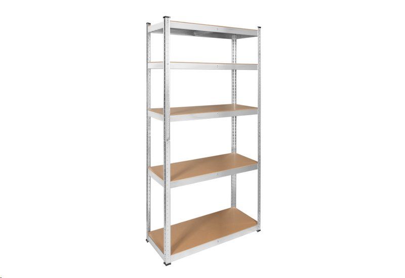 Kovový úložný regál Atos RB-1251 180x90x40 cm strieborný