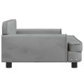 vidaXL Posteľ pre psa bledosivá 90x53x30 cm zamat