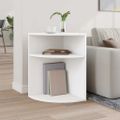 vidaXL Koncový stôl Biela 39,7 x 39,7 x 60 cm Kompozitné drevo