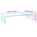 vidaXL TV stojan/stojan pod monitor, sklo, zelený 60x25x11 cm
