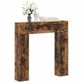 vidaXL Rám krbu Dymový dub 102 x 18 x 100,5 cm Kompozitné drevo