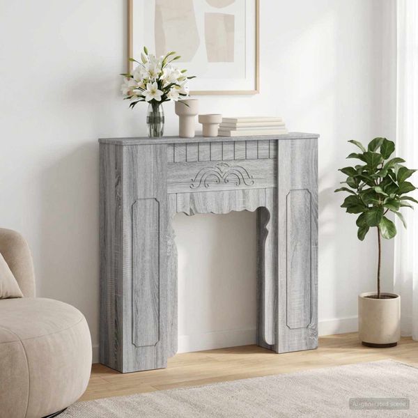 vidaXL Rám krbu Sivý Sonoma 93 x 20 x 89 cm Kompozitné drevo