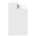 vidaXL Stôl s LED svetlami biely 140x55x91 cm kompozitné drevo