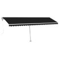 vidaXL Samostatne stojaca automatická markíza 600x300 cm antracitová