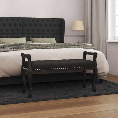 vidaXL Lavička čierna 110x45x60 cm zamat