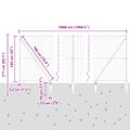 vidaXL Hexagonálny plot s stĺpom 50 x 1,6 m PVC potiahnutá oceľ Sivá
