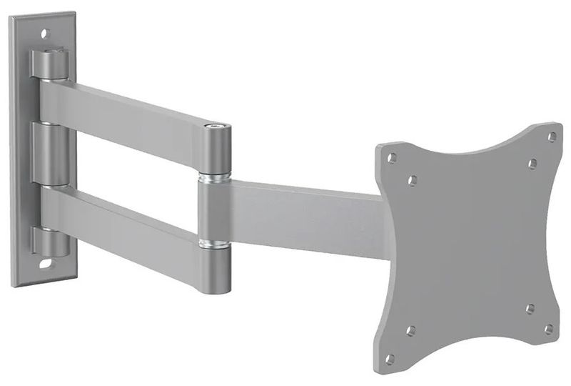 Neomounts FPMA-W830/Držák displeje/na stěnu/10-27"/sklopný/3 čepy/VESA 100X100/nosn. 12kg/stříbrný Držák, VESA, nástenný, pro LCD a TV, úhloprícka 10"-27", náklon 140°, otácení 180°, nosnost 12kg, stríbrný