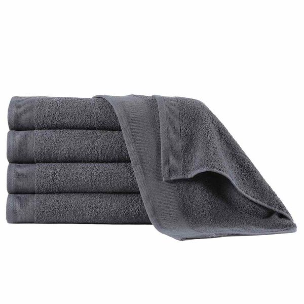 vidaXL Sprchové uteráky 5 ks antracitové 70x140 cm bavlnené 450 g/m2