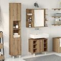 vidaXL 3-dielna sada kúpeľňového nábytku dub artisan kompozitné drevo
