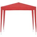 vidaXL Párty stan 250 x 250 x 240 cm Červená PE a oceľ