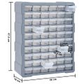 vidaXL Organizér so 60 zásuvkami 38x16x47,5 cm