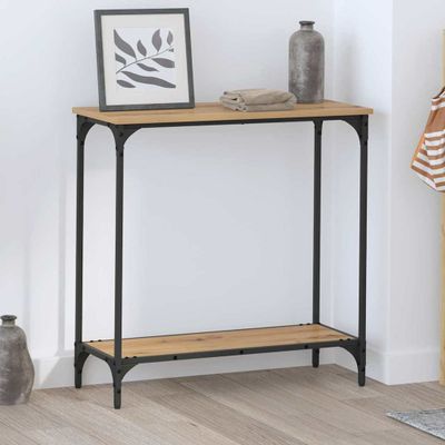 vidaXL Konzolový stôl dub artisan 75 x 30.5 x 75 cm Kompozitné drevo
