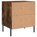 vidaXL Nočné stolíky 2 ks dymový dub 40x35x47,5 cm kompozitné drevo