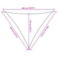 vidaXL Slnečná plachta 160 g/m² trojuholníková svetlosivá 3,5x3,5x4,9 m HDPE