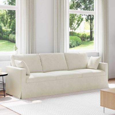 vidaXL Pohovka Krémová 228 x 78 x 80 cm Zamat