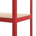 vidaXL Úložná polica červená 80x40x180 cm oceľ a MDF