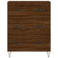 vidaXL Vysoká skrinka hnedý dub 69,5x34x180 cm spracované drevo